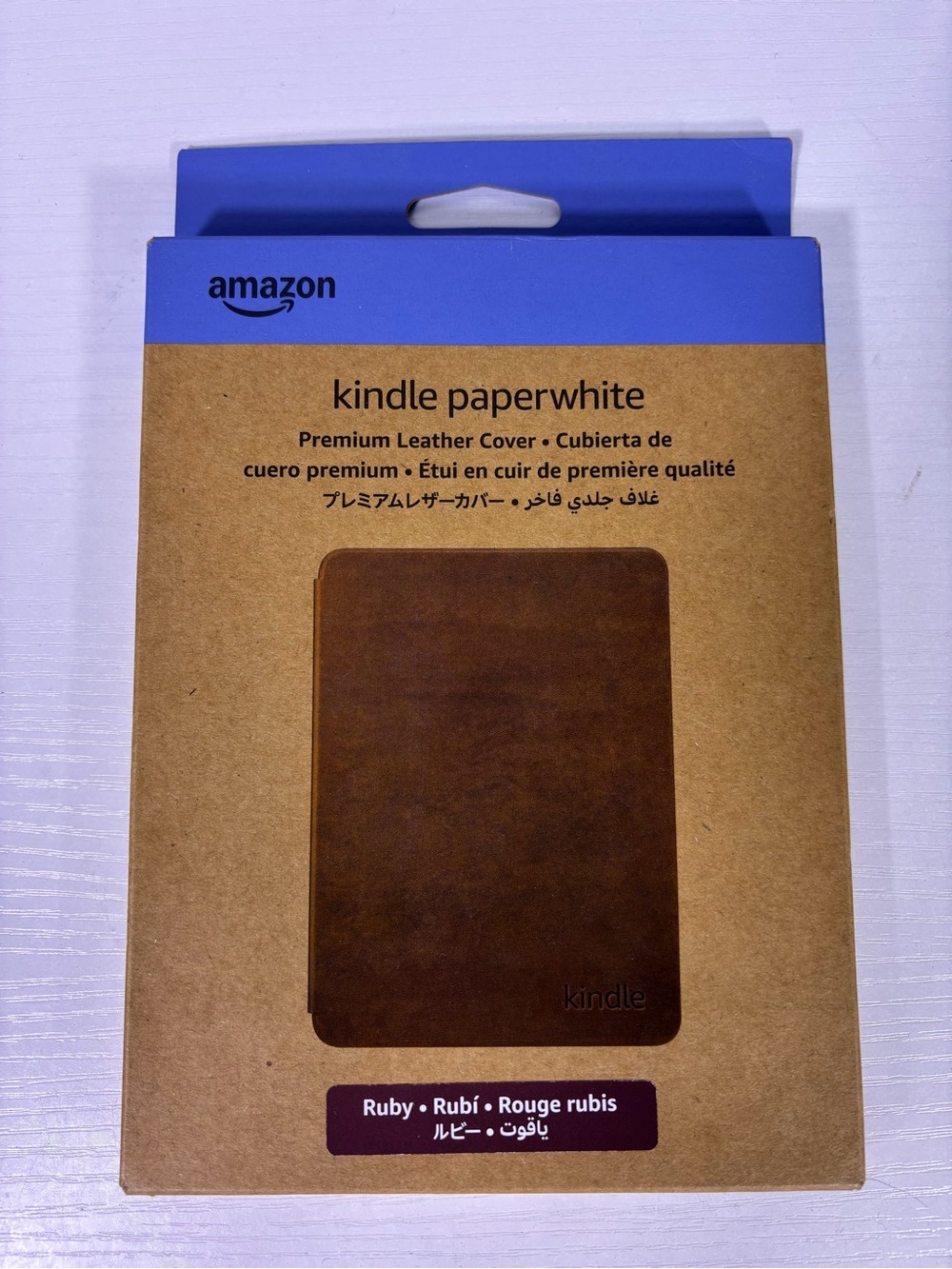NWT Amazon Kindle Paperwhite 12th Gen Premium Leather Cover Ruby Case